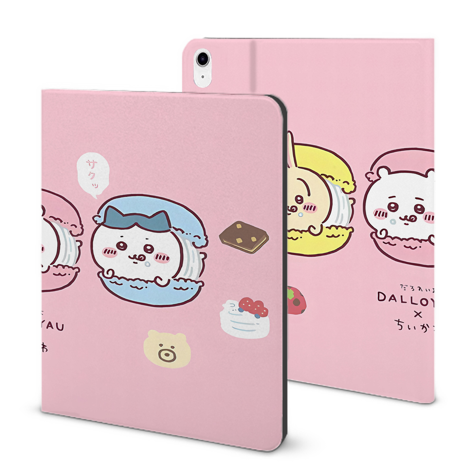 （画像用） ちいかわ Chii-kawa IPad ケース ブック型 PUレザー TPU 耐衝撃 軽量 薄型 ペン収納なし 全面保護 IPad 各モデル対応